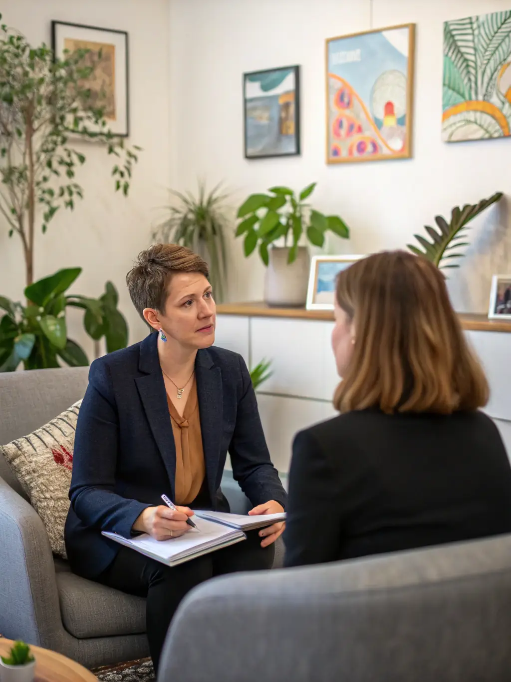 An attorney consulting with HR representatives in an office setting, illustrating Chen Attorneys' labor law consultation services.